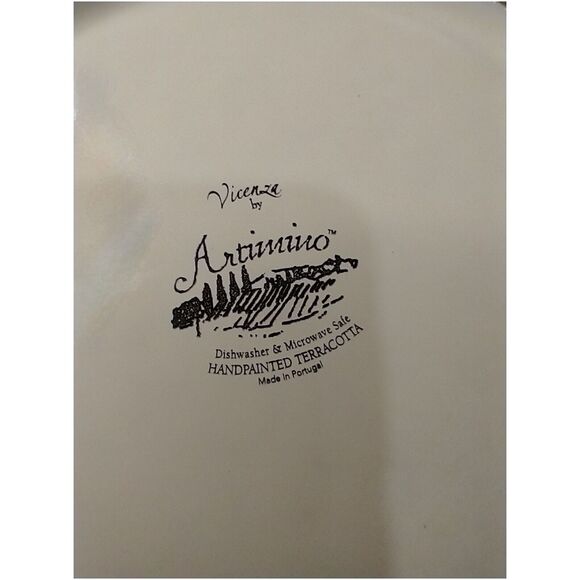 Portugal VICENZA by ARTIMINO 11.5” Round Mixing Serving Bowl Cream Scrolls - Picture 13 of 13